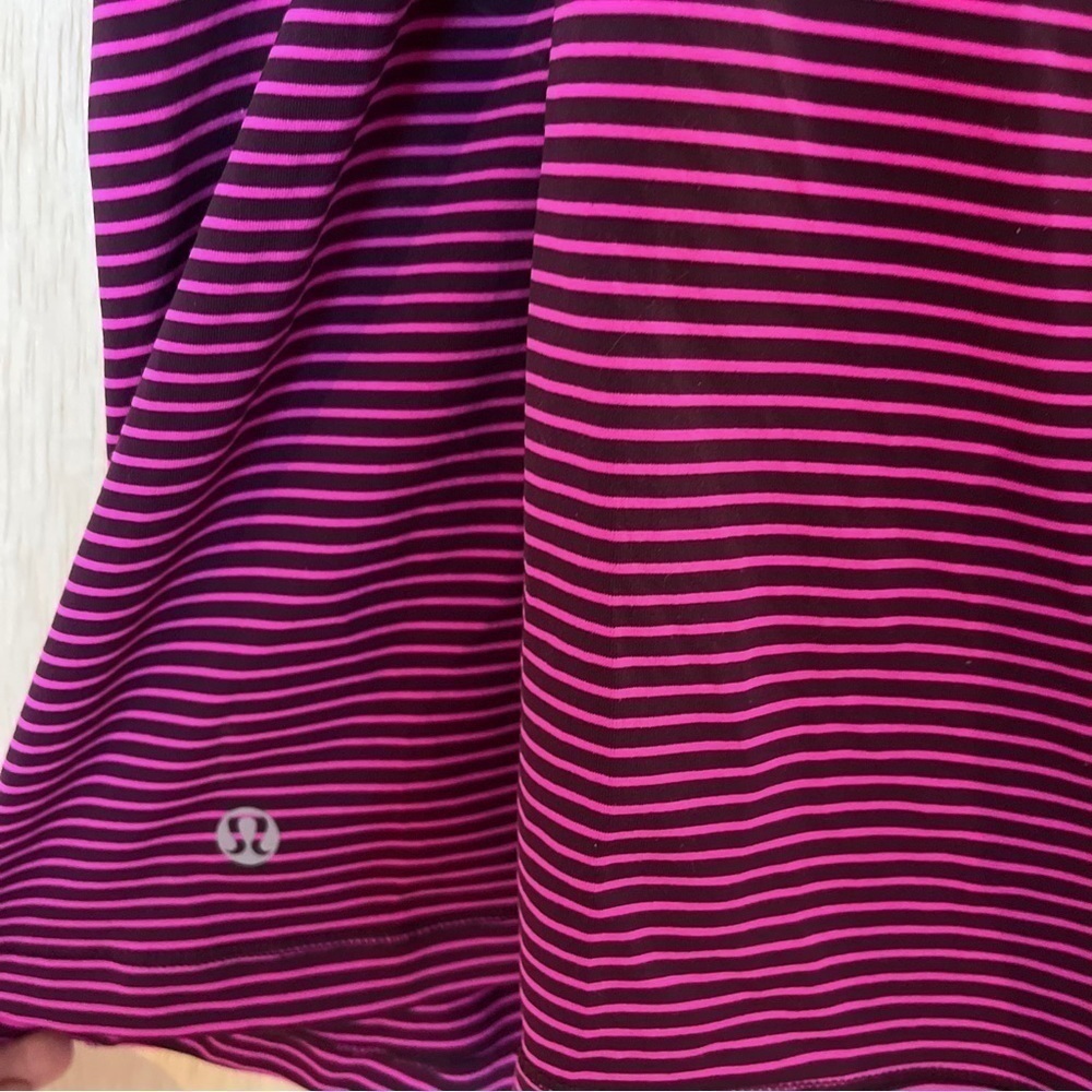 Lululemon Stuff Your Bra Pink & Purple Stripe Athletic Tank Top Shirt small - Picture 5 of 6